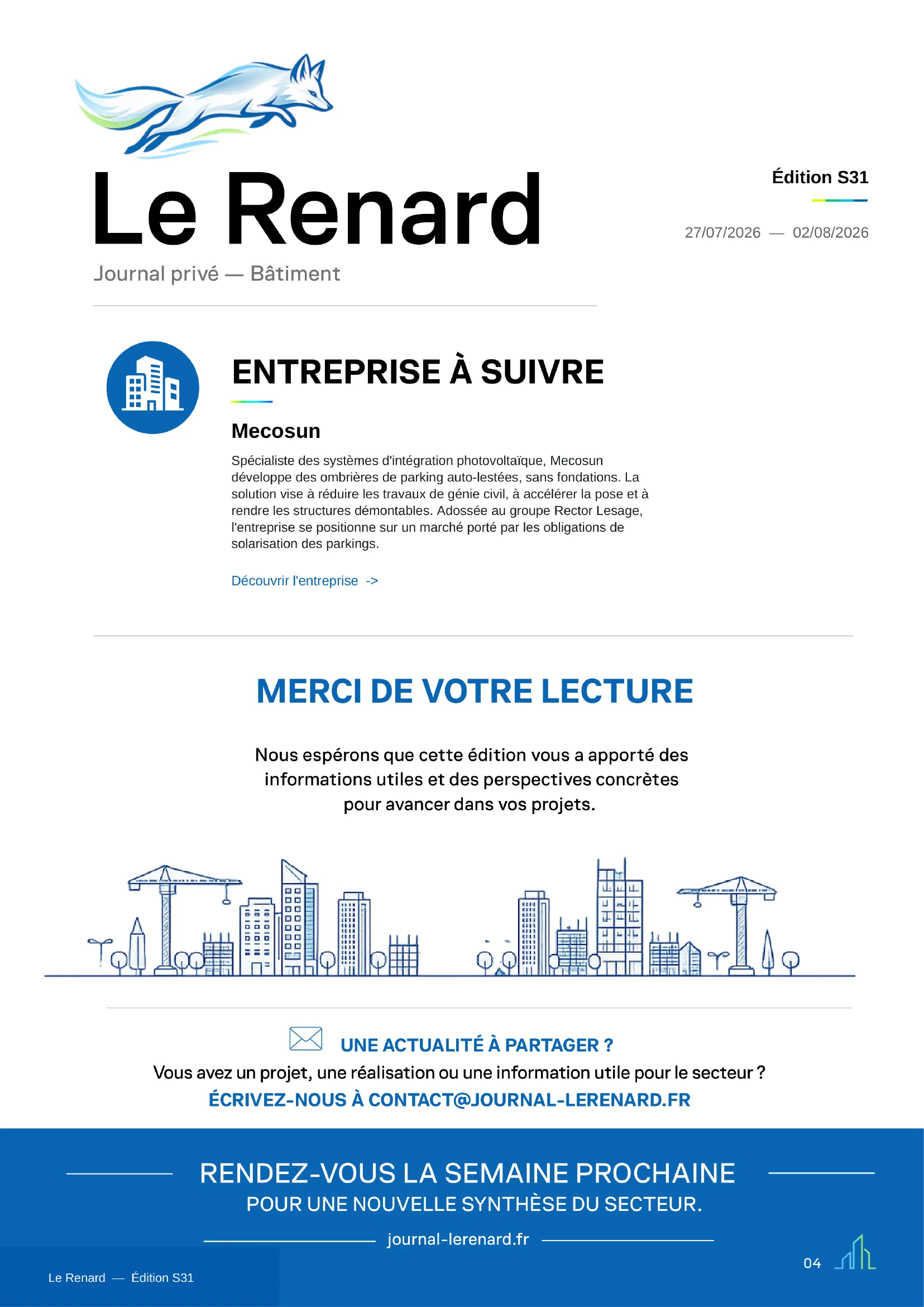 Page 4 de l'édition découverte Le Renard